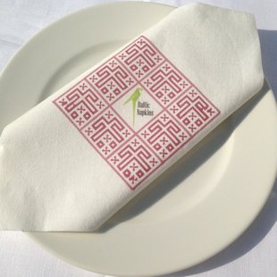 Personalized napkin with linen facture